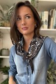 Western Bandana Triangle Silk Neckerchief Black
